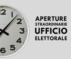 Aperture straordinarie Ufficio Elettorale
